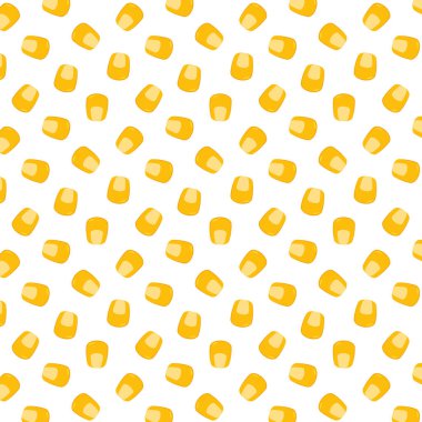 Mısır deseni. Bir mısır tanesi ile vektör deseni. Gerçekçi bir şekilde vektör illüstrasyonu. Kumaş, tekstil, ambalaj kağıdı ve diğer dekorasyon tasarımı için mükemmel..