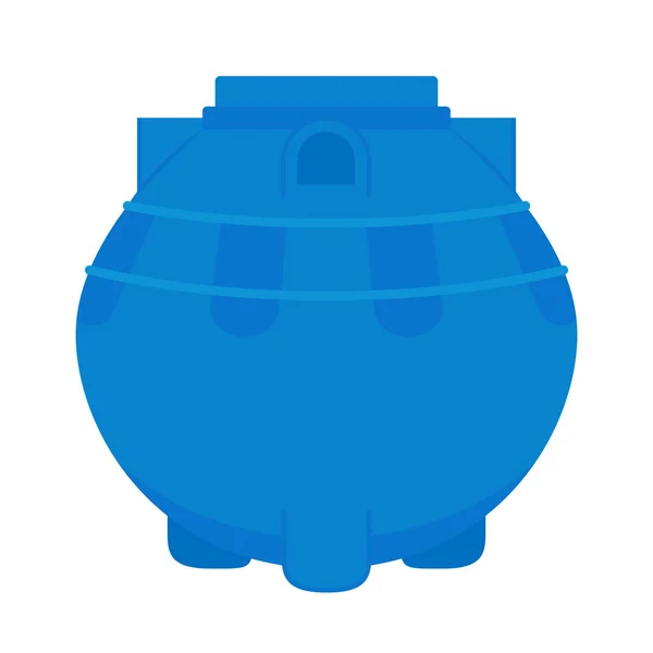 Water Tank Vector Tap Blue Water Tank White Background — ストックベクタ