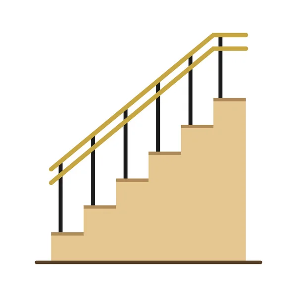 楼梯图标 从细线收集到的白色背景的现代平面直线向量楼梯图标 — 图库矢量图片