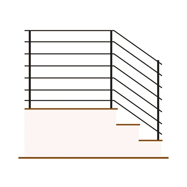 Εικονίδιο Σκάλας Μοντέρνα Επίπεδη Γραμμική Διανυσματική Σκάλα Εικονίδιο Λευκό Φόντο — Διανυσματικό Αρχείο