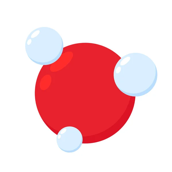 赤血球と酸素ベクトル テキストのための空きスペース 水のシンボルベクトル 酸素O2分子モデル青と化学式 — ストックベクタ