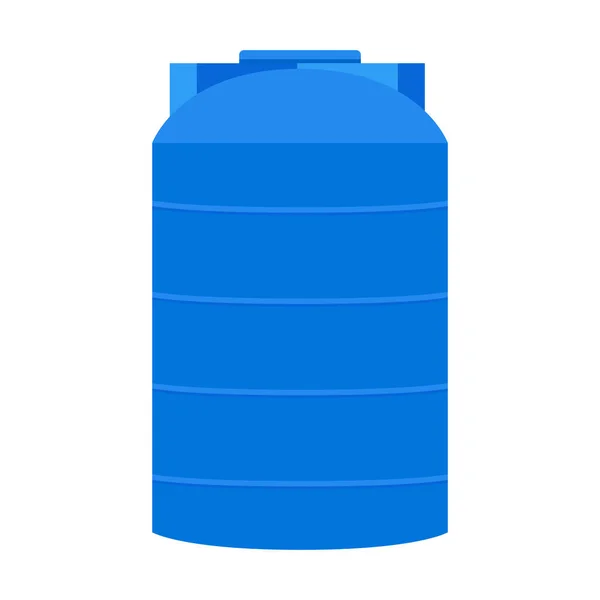 Water Tank Vector Tap Blue Water Tank White Background — Stock Vector
