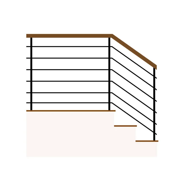 Ícone Escadas Trendy Moderno Plana Escada Vetorial Linear Ícone Fundo —  Vetores de Stock