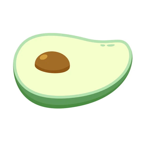 Avocado Auf Weißem Hintergrund Avocado Symbol Oder Logo Vektor — Stockvektor