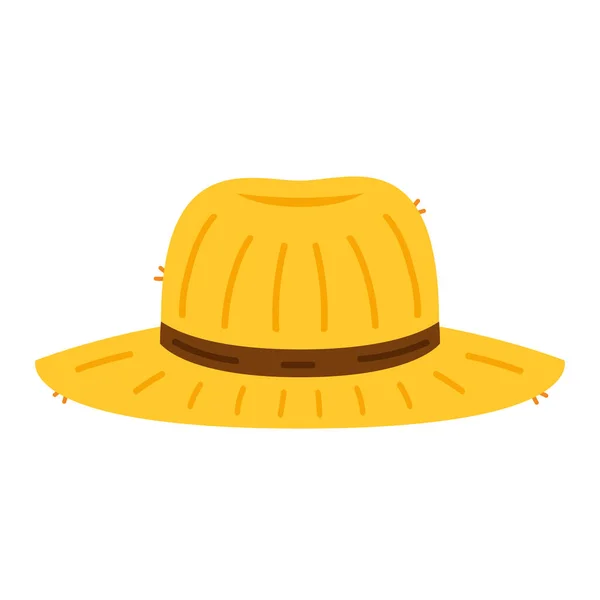 Farmer Hat White Background Peasant Hat Vector — 스톡 벡터