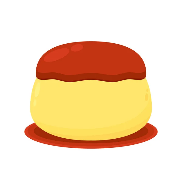 Puddingvektor Symbol Pudding Logo Design — Stockvektor