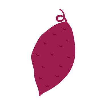 Kızarmış tatlı patates. Kızarmış patates logosu tasarımı. Japon Tatlı Patates.