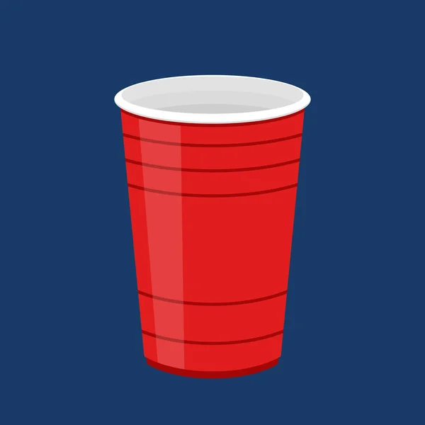 Red Beer Cup Cup Vector Wallpaper Vector Illustration Beer Pong — Vector de stock