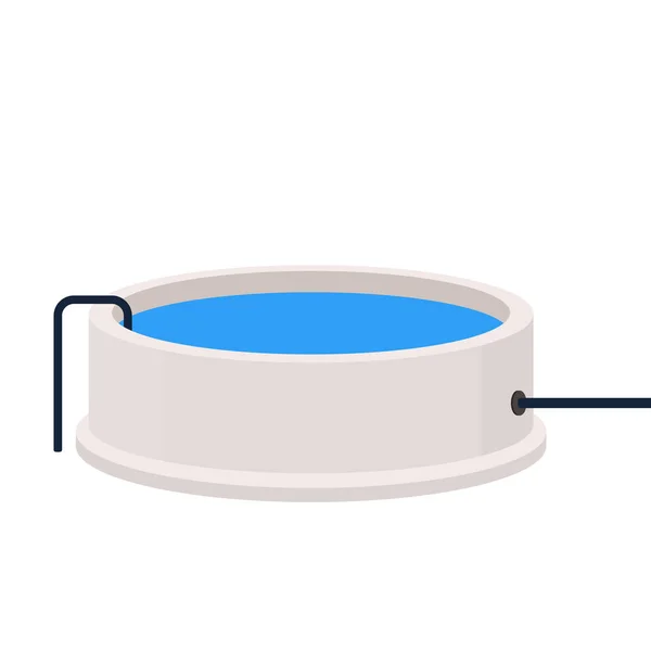 Vattentanksvektor Tryck Vatten Tank Vit Bakgrund — Stock vektor