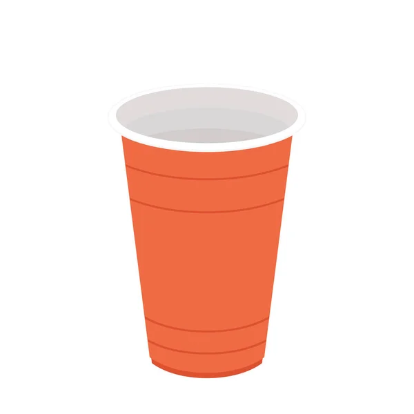 Orange Beer Cup Cup Vector Wallpaper Vector Illustration Beer Pong — Stock Vector