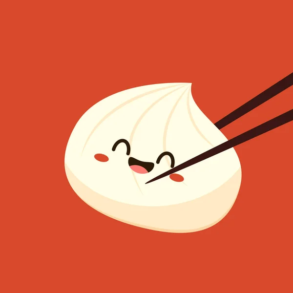 エビ餃子ベクトル エビ餃子は中華料理です 中華料理のアイコン — ストックベクタ