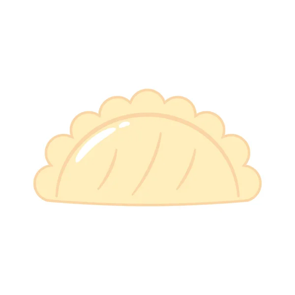 餃子ベクトル 赤い背景に熱い餃子と箸 レストランのロゴの蒸し点心やパンイラスト 日本料理のアジア料理アイコン — ストックベクタ