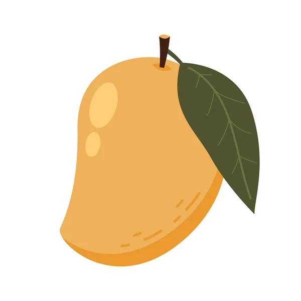 Mango Sobre Fondo Blanco Diseño Del Logotipo Vector Dibujos Animados — Archivo Imágenes Vectoriales