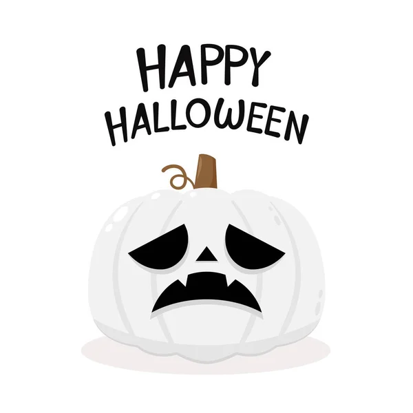 Pumpkin Head Cute Scary Halloween Pumpkin Monster Holidays Cartoon Character — Stock Vector