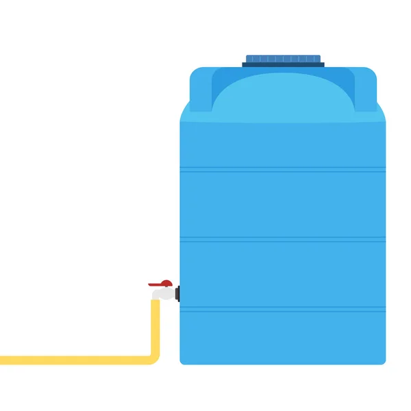 Water Tank Vector Tap Blue Water Tank White Background — 스톡 벡터