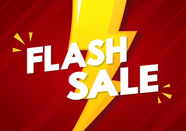Flash Продажа Постер Баннер Иконкой Flash Красном Фоне Разработка Шаблонов Векторная Графика