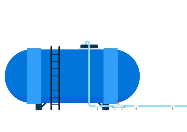 Вектор Резервуара Води Натисніть Блакитний Резервуар Води Білому Тлі — стоковий вектор