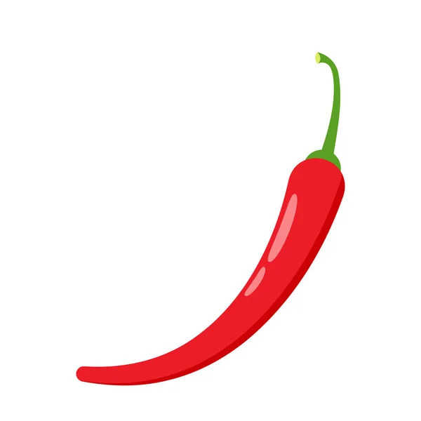 Chili Cartoon Vector Chili Pada Latar Belakang Putih Vektor Pepper - Stok Vektor