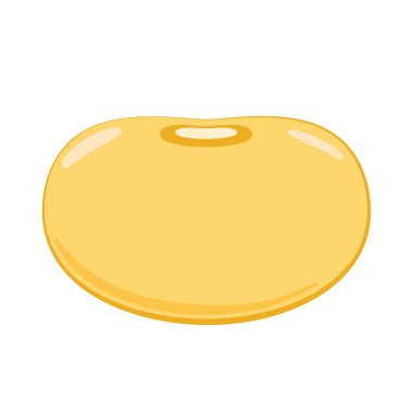 Soyalı izole vektör. Beyaz arkaplanda soya fasulyesi. 