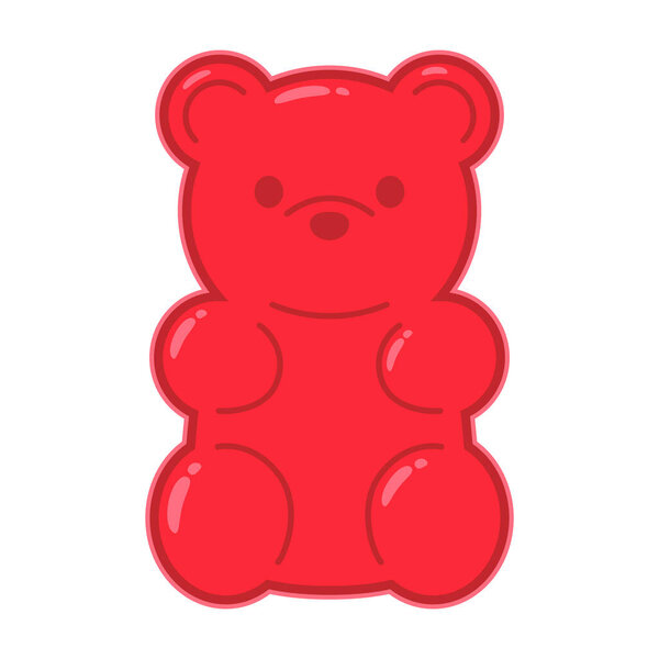 Jelly bears fruit gummy. Character Illustrator vector design.