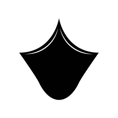 Hayvan Ayak İzi, Ördek Pençesi, Kaz İzi. Düz Vektör Simgesi illüstrasyonu. Beyaz arkaplanda basit siyah simge. 