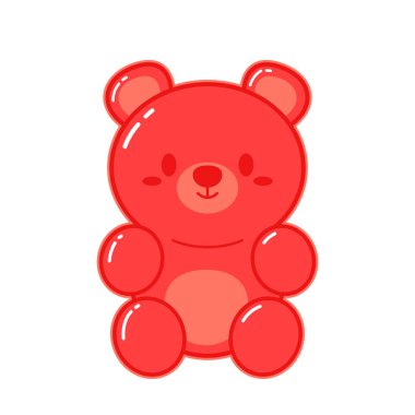 Jöle meyve jelibonu verir. Karakter Illustrator vektör tasarımı.