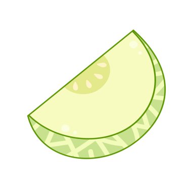 Kavun logosu vektörü. Beyaz arka planda kavun. Yarım kavun.