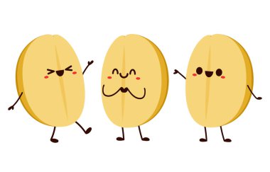 İnci arpa. İnci arpa maskotu vektörü. İnci arpa izole vektörü.