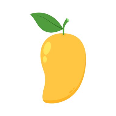 Mango vektörü. Beyaz arka planda mango. Sembol. logo tasarımı.