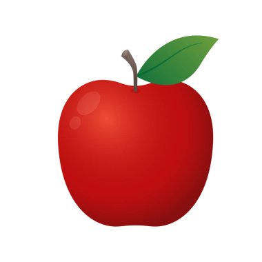 Elma vektörü. Apple beyaz arkaplanda izole edildi.