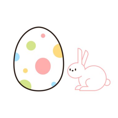 Tavşan kafası çizgi simgesi. Tavşan, kemirgen, Ester sembolü. Veterinerlik konsepti. Vektör illüstrasyonu evcil hayvanlar ve tatil konularında kullanılabilir.