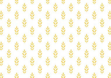 Soyut çiçek deseni. Geometrik yaprak süsü. Grafiksel modern model. Altın ve beyaz vektör arkaplanı.