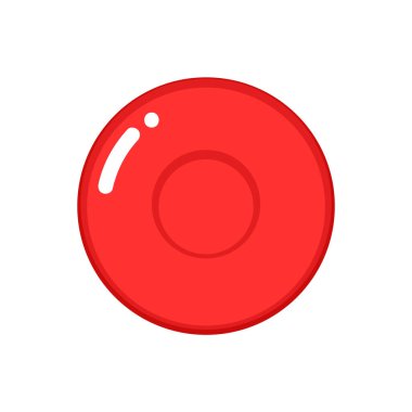 Kırmızı kan hücreleri ikonu. Tıbbi biyolojik. Kırmızı kan hücrelerinin veya eritrositlerin vektör çizimi.