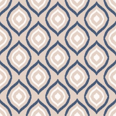 Vektör çizimi. Nakış stili. Arka plan, halı, duvar kağıdı, giysi, ambalaj, Batik, kumaş için Ikat Desensiz Desen Tasarımı.