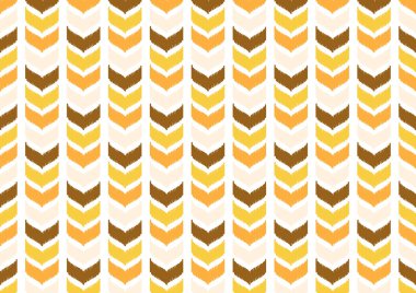 Buğday tarlası deseni. Etnik soyut ikat sanatı. Kabilede kusursuz bir düzen var. Kumaş, perde, arkaplan, halı, duvar kağıdı, giysi için tasarım.