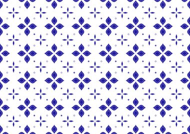 Seramik seramik şablon vektörü. Mavi ve beyaz desenli vektör çizimi. Porselen arkaplan tasarımı.