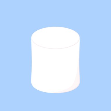 Şekerleme izole edilmiş vektör. Marshmallow çizgi filmi. Mavi arka planda beyaz şekerlemeler. Şekerleme yığını.