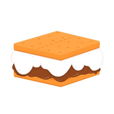 Çikolata ve kraker. S 'more graham krakeri, çikolata ve lokum..