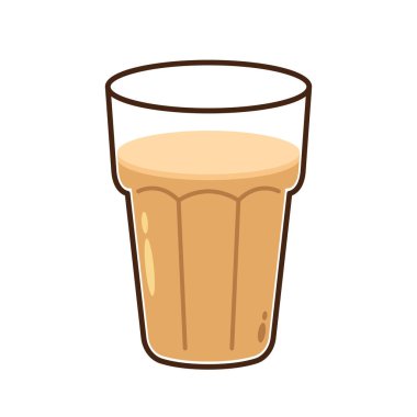 Hint sıcak içecek vektörü. Hint chai ikonu. Chai, Hint içkisidir. Kerala çay dükkanının illüstrasyon vektörü. Hint Kerala yol kenarı. Kerala çay dükkanı çizimi. Kerala Eski.