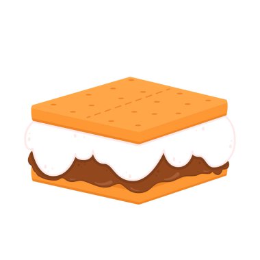 Çikolata ve kraker. S 'more graham krakeri, çikolata ve lokum..