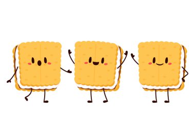 S 'graham kraker karakteri. Çikolata ve kraker. S 'more graham krakeri, çikolata ve lokum..