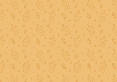 Hint sıcak içecek vektörü. Hint chai ikonu. Chai, Hint içkisidir. Çay kalıbı..