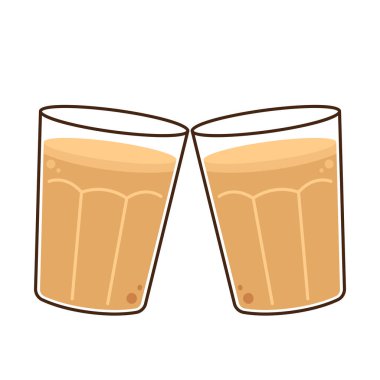 Hint sıcak içecek vektörü. Hint chai ikonu. Chai, Hint içkisidir. Kerala çay dükkanının illüstrasyon vektörü. Hint Kerala yol kenarı. Kerala çay dükkanı çizimi. Kerala Eski.