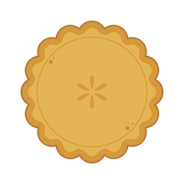 Beyaz arkaplanda izole edilmiş turta karikatürü vektörü. Turta simgesi logosu izole edildi, fırın vektörü.