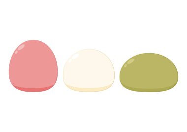 Mochi ikon vektörü. Mochi logo tasarımı. Japon pirinç tatlısı.