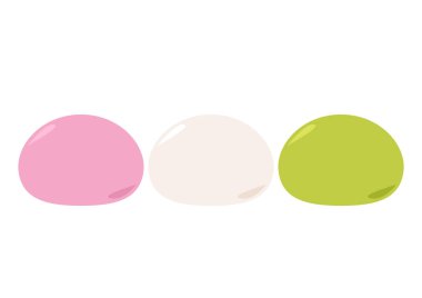 Mochi ikon vektörü. Mochi logo tasarımı. Japon pirinç tatlısı.