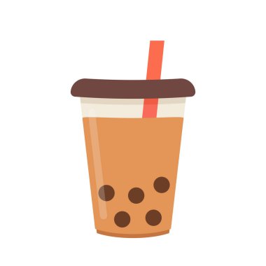 İnci çay vektörü. İnci çay logosu tasarımı.