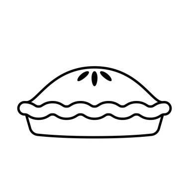 Turta simgesi logosu izole edildi. Turta simgesi, fırın vektörü.