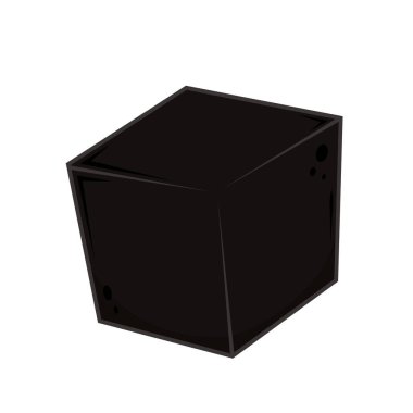 Grass jelly vector. Grass jelly isolated on white background. Vector illustration of sweet dessert concept. Pile of Grass jelly.