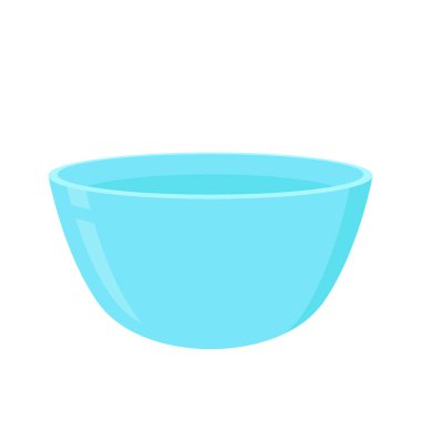 Mavi Bowl. Beyaz arka planda bovling. kase vektörü.